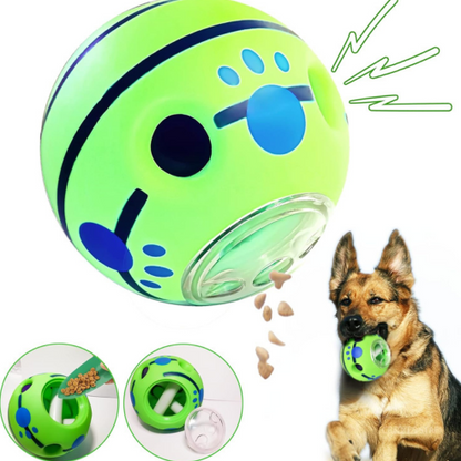 Balle Giggle Interactive pour Animaux de Compagnie – Jouet d'Entraînement au QI avec Son Amusant – Roulé ou Secoué – Fournitures pour Chien et Chat