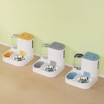 Distributeur automatique de nourriturDistributeur automatique de nourriture pour chat avec fontaine à eaue pour chat avec fontaine à eau